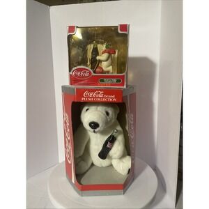 coca cola 1993 Play By Play Collectible   Bear Plush Collection 90021+ornament L